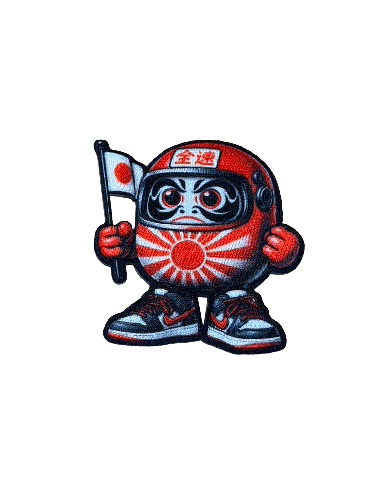 ビッグボーイだるまパッチ Big boy Daruma iron on embroidered patch